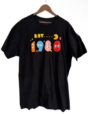 Pac-Man Mens Pac-Man Est. 1980 Ghosts Black Shirt New XLT